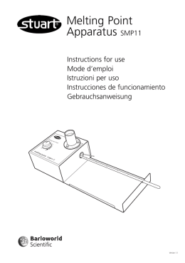 SMP11 manual - Stuart Equipment