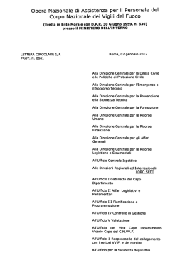 Inverno 2011 / 2012 - Centri di Soggiorno