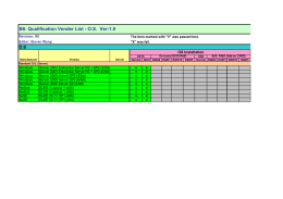 B8. Qualification Vender List - O.S. Ver:1.0