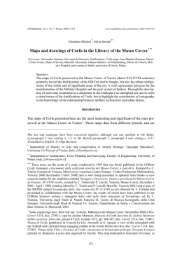 Maps and drawings of Corfu in the Library of the - e
