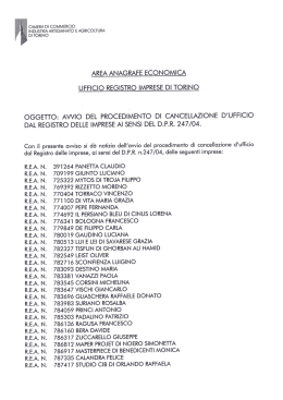 IIIIII - Camere di Commercio