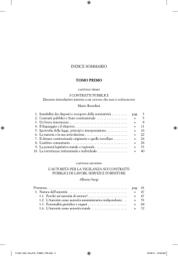 INDICE SOMMARIO TOMO PRIMO