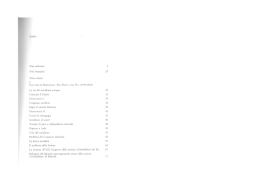 Indice Nota editoriale Nota biograﬁca TOMO PRIMO