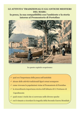 LE ATTIVITA` TRADIZIONALI E GLI ANTICHI MESTIERI DEL MARE