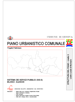 PIANO URBANISTICO COMUNALE - PUC Genova