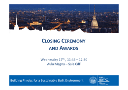 closing ceremony and awards - International Building Physics