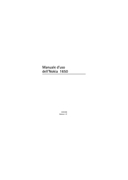 Manuale d`uso dell`Nokia 1650