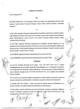 verb acc tnt post italia tnt post notifiche e ooss 20 06 2013