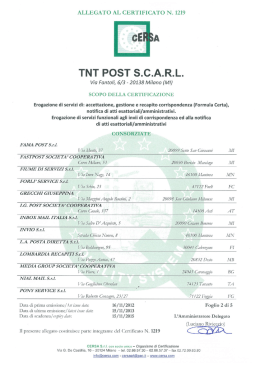 TNT POST S.C.A.R.L. - Lombardia Recapiti
