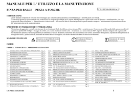 MANUALE PER L` UTILIZZO E LA MANUTENZIONE