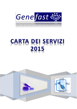 Carta dei servizi 2015
