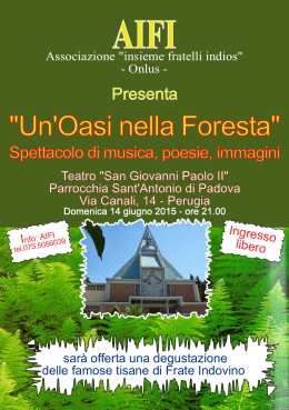 "Un`Oasi nella Foresta" - Sala Beato Giovanni Paolo II Perugia
