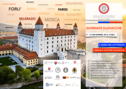 Programma Convegno Giornate Slovacche 2015