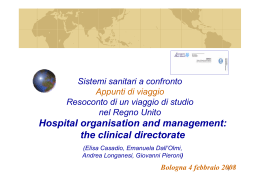 the clinical directorate - Associazione Mario Zanetti