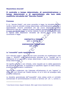 Massimiliano Amoretti Il contratto a tempo determinato, di
