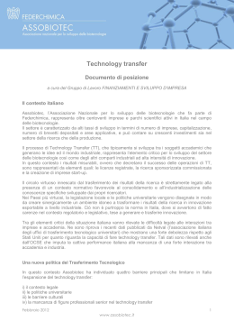 Technology transfer - Assobiotec