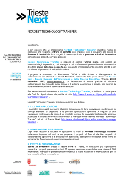 technology-transfer/ . Transfer” del sito di Trieste Next (http