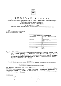 Area Politiche per la riqualiticazione, la tutela e la sicurezza