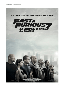 Fast & Furious 7 – pressbook italiano