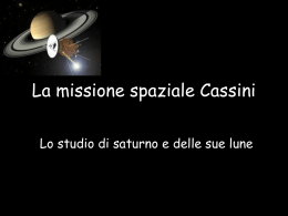Approfondimento 1 - La missione Spaziale Cassini