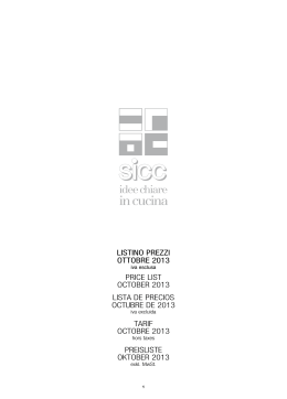 listino prezzi ottobre 2013 price list october 2013 lista de precios