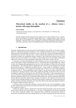 Chemistry Theoretical studies on the reaction of a α-thiono-β-keto