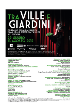 TRA VILLE E GIARDINI 2015 - locandina