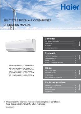 split type room air conditioner operation manual