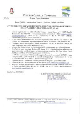 avviso - Comune di Caselle Torinese