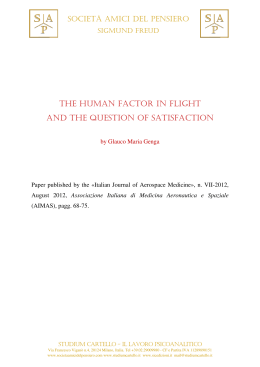 the human factor in flight and the question of