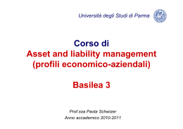 Basilea 3 - Dipartimento di Economia