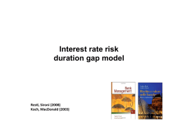 Interest rate risk duration gap model Res , Sironi (2008)