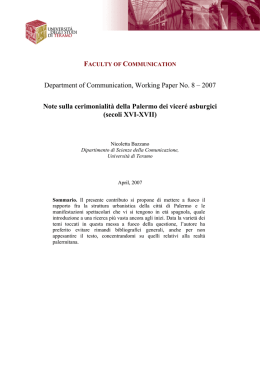 Department of Communication, Working Paper No. 8 &ndash; 2007