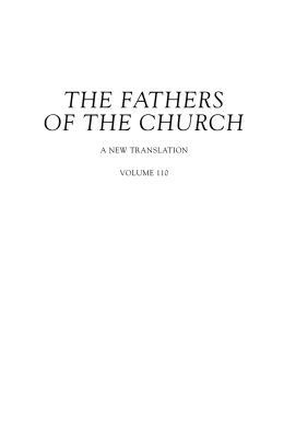 the fathers of the church - The Catholic University of America Press