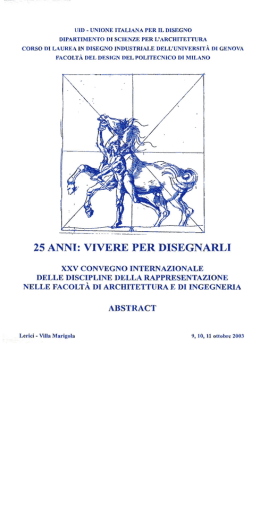 uid - unione italiana per il disegno dipartimento di scienze per l