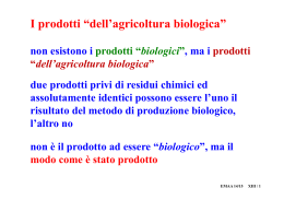 13. I prodotti dell`agricoltura biologica