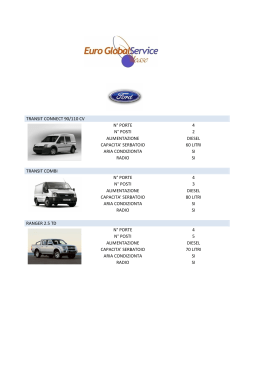 transit connect 90/110 cv n&deg; porte 4 n&deg; posti 2 alimentazione diesel