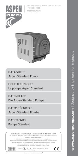 Standard pump:datasheet