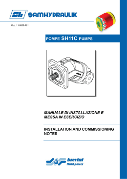 pompe sh11c pumps manuale di installazione e messa in esercizio
