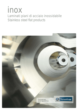 Laminati piani di acciaio inossidabile Stainless steel flat products