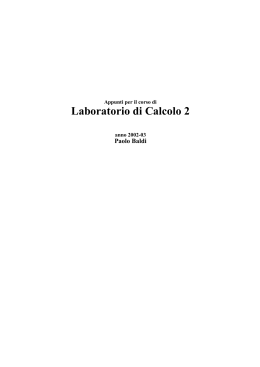 Laboratorio di Calcolo 2 - Dipartimento di Matematica