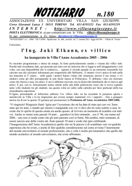 Notiziario 180 - Villa San Giuseppe