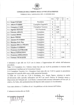 verbale 13.06.2012 - Ordine degli Avvocati di Firenze