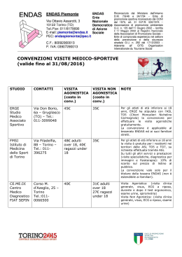 Convenzioni medico-sportive ENDAS Piemonte 2015-2016