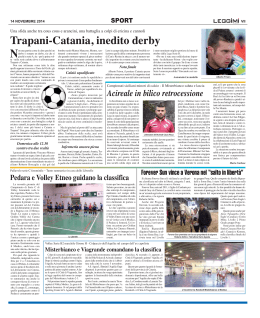 Trapani-Catania, inedito derby