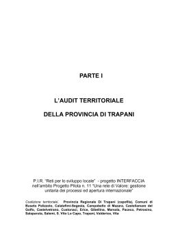 PARTE I L`AUDIT TERRITORIALE DELLA PROVINCIA DI TRAPANI