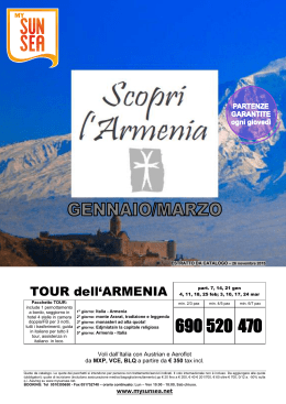 Tour dell`Armenia - gennaio/marzo