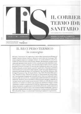 IL CORRIER TERMO IDR` SANITARIO