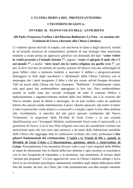 L`ULTIMA DERIVA DEL PROTESTANTESIMO