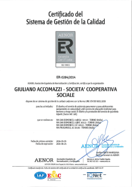 Certifi - Cooperativa Sociale Giuliano Accomazzi